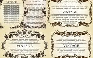 5款欧式华丽边框矢量素材图片