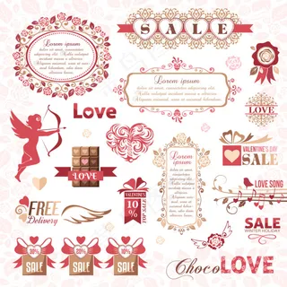 情人节超市商场打折素材