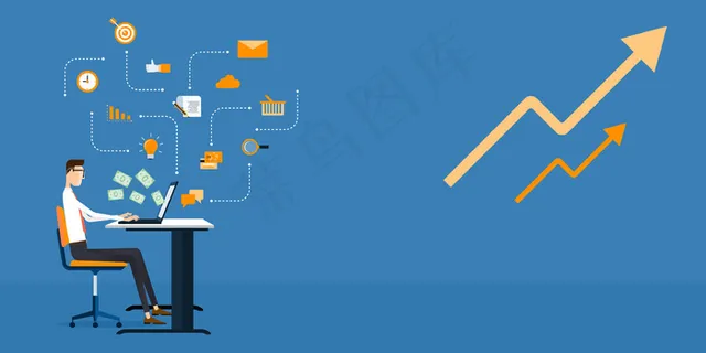 卡通手绘扁平化商务背景矢量元素