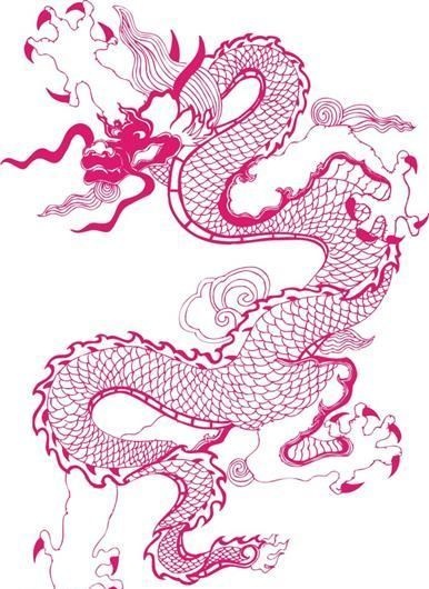 中国龙 古典元素 龙纹矢量素材 c...