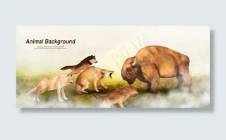 斗争的动物背景