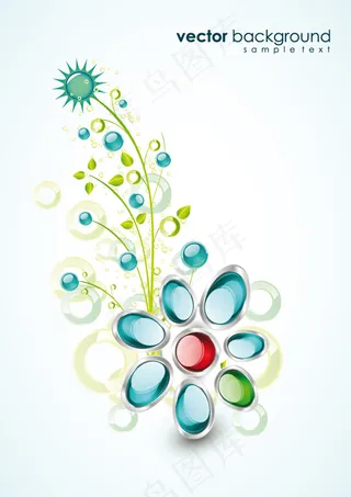 精致水晶质感花朵