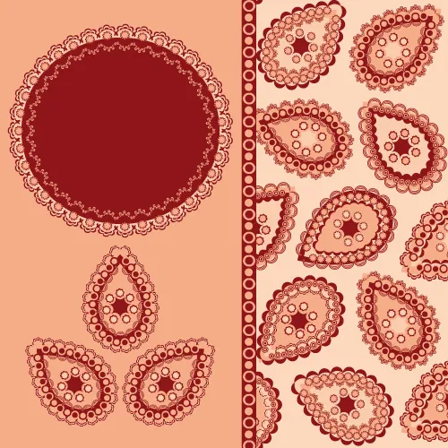 精美时尚花纹背景矢量素材2