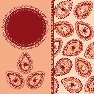 精美时尚花纹背景矢量素材2