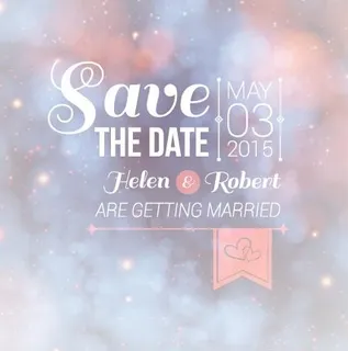 光晕的婚礼邀请背景矢量04