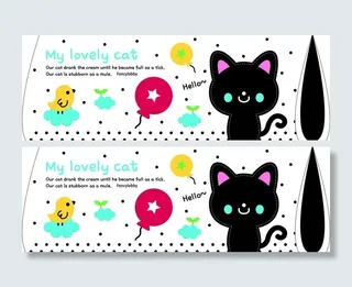 可爱卡通猫图片