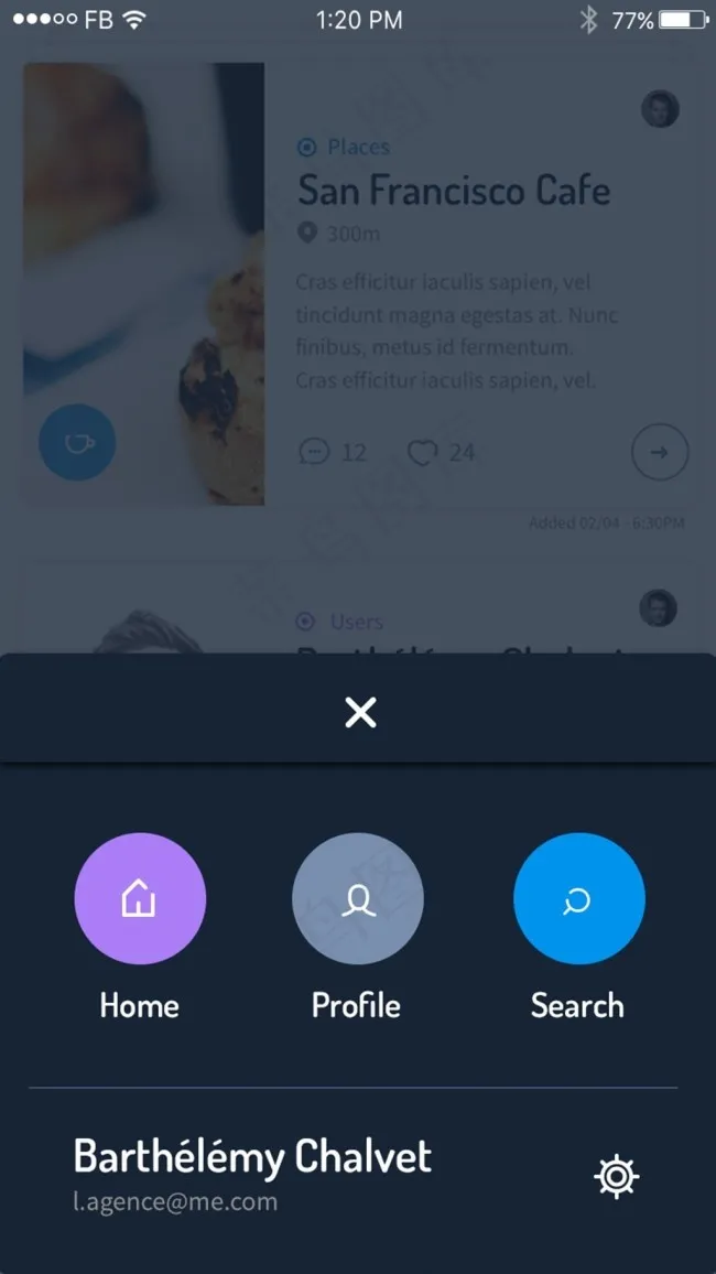 手机app界面设计素材psd模版下载