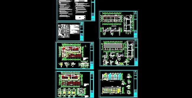 幼儿园综合楼一梯三户一梯四户建筑图