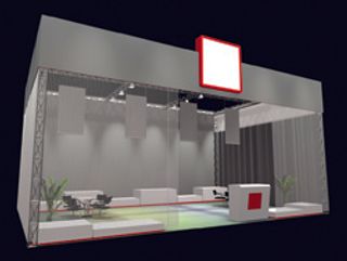 简洁3D展厅效果图模型