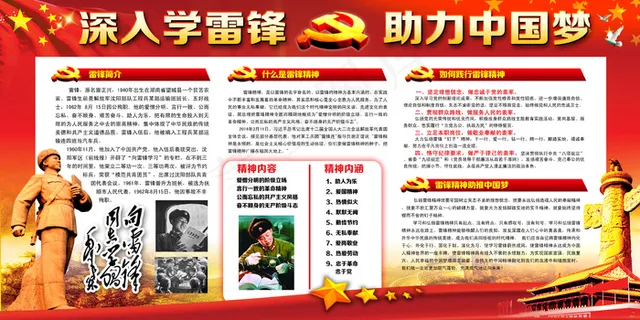 学雷锋活动专题展板