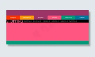 多彩色块Flash菜单导航条免费下...