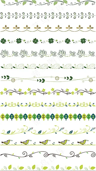 花藤花边分割线