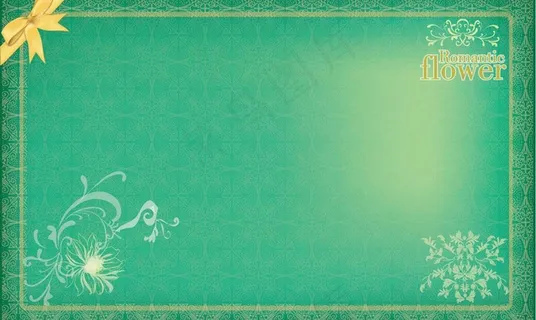 绿色系矢量相框边框图片