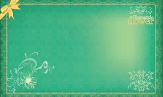 绿色系矢量相框边框图片