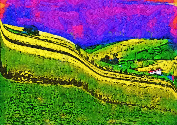 春天油画设计图