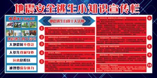 2018年地震安全逃生小知识宣传栏