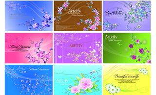 9款时尚 花纹 背景图片