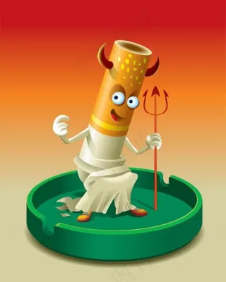 魔鬼香烟矢量素材