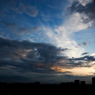 傍晚 天空 建筑