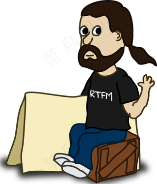 漫画人物坐在剪辑艺术