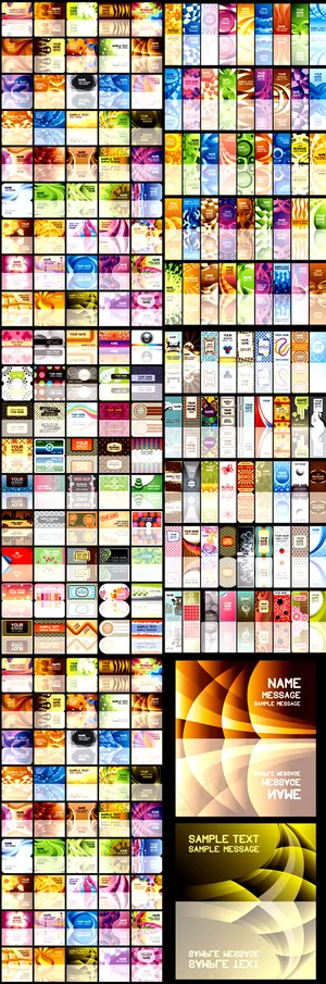 若干款实用卡片模板矢量素材