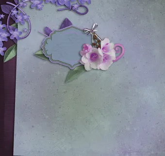 花朵花纹花藤相框背景图片