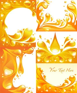 浪花水滴圆形免费素材