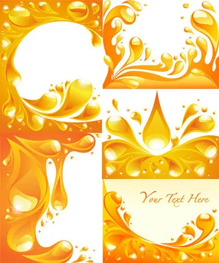 浪花水滴圆形免费素材