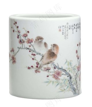 笔筒办公用品免抠素材PSD分层