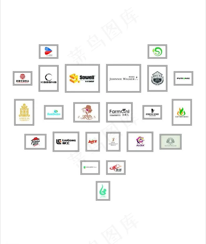 照片墙图片cdr矢量模版下载