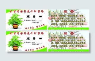 花卉名片图片