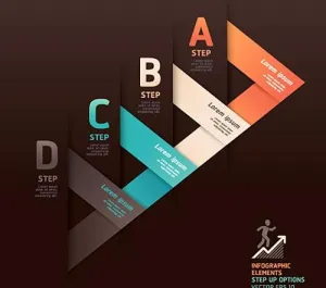 彩色数字标签矢量素材四