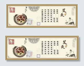 复古中医理疗艾灸贴KT板