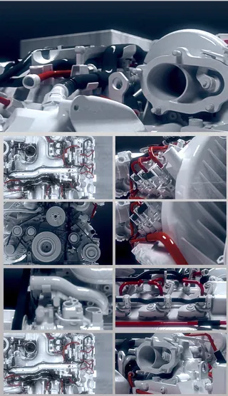 汽车发动机细节拍摄视频素材