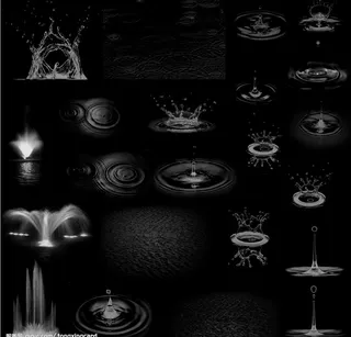 用ps笔刷做的水花图片