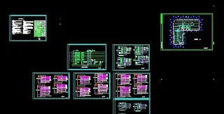 八层框架墙结构写字楼全套图纸