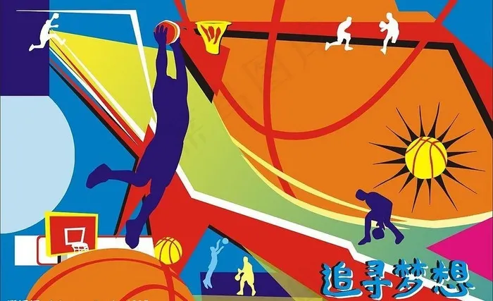 抽象运动剪影追寻梦想图片cdr矢量模版下载