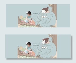 淘宝童装可爱手绘大海报