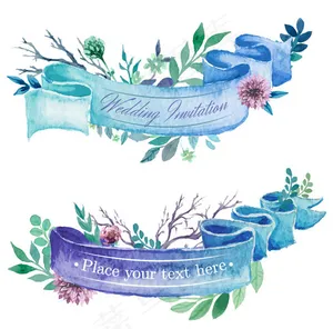 手绘小清新植物banner