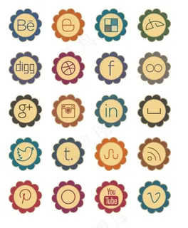 花瓣社交媒体图标下载