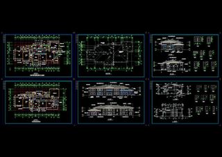 精品幼儿园施工图cad图纸