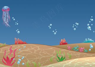 卡通海洋世界小报探索海洋手抄报模板