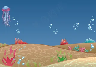 卡通海洋世界小报探索海洋手抄报模板