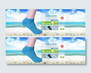 夏季袜子淘宝海报图片
