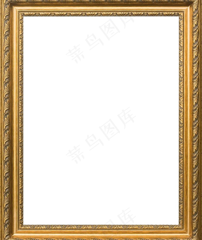 华丽金色花纹相框图片