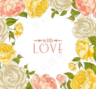 情人节玫瑰花卡图片