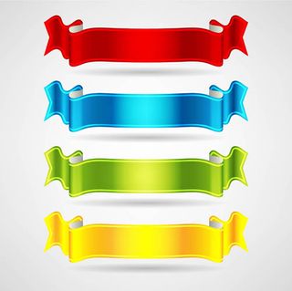 色彩鲜艳的质感缎带等颜色