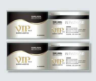 黑色 银色 会员卡 时尚大气 美发