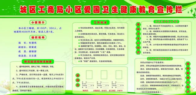 工商局小区爱国卫生健康教育宣传图片