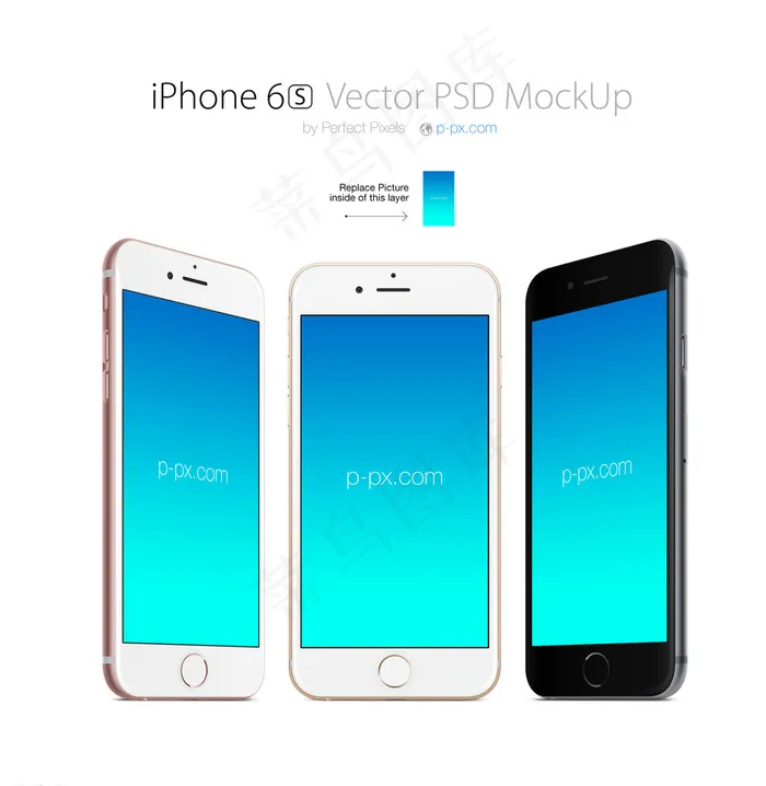 iPhone6S 展示模型图片psd模版下载